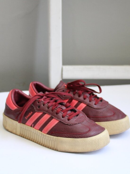 adidas Shoes - Adidas Women's Sambarose Samba Platform Sneakers Trace Maroon Pink EE7045 sz 7.5